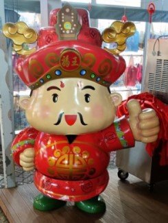 Statue of Chinese God of Fortune at Pagoda St.