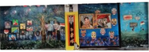 Celebration of Life murals by Belinda Low at Blk 4 Keong Saik Rd.