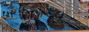 The Cool Dude mural by Belinda Low at Blk 4 2nd floor stairs.