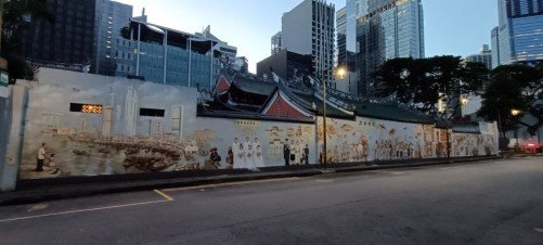 Hokkien Huay Kuan wall mural on Thian Hock Keng temple by Yip Yew Chong.