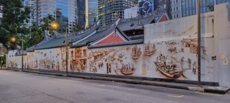 Hokkien Huay Kuan wall mural on Thian Hock Keng temple by Yip Yew Chong.