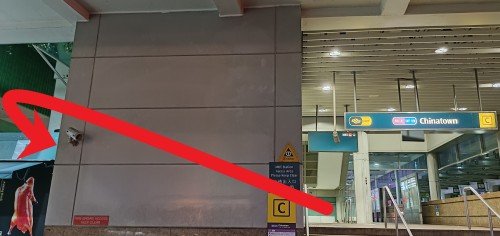 Take the exit facing Eu Tong Sen St and make a U-turn to walk to the Peoples Park Food Centre.