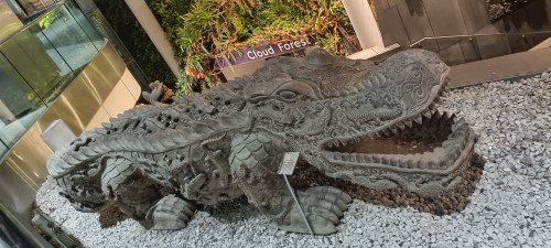 Crocodile sculpture gracing the 2nd floor.