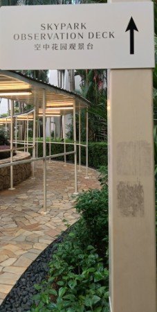 Follow SkyPark Observation Deck signs.