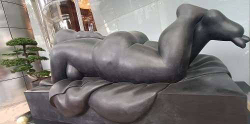 Reclining Woman 2004 by Fernando Botero  at St Regis Hotel at 29 Tanglin Rd.