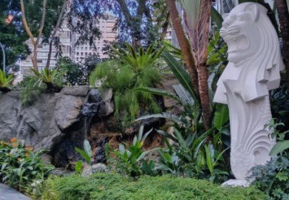 Merlion at the outside garden.