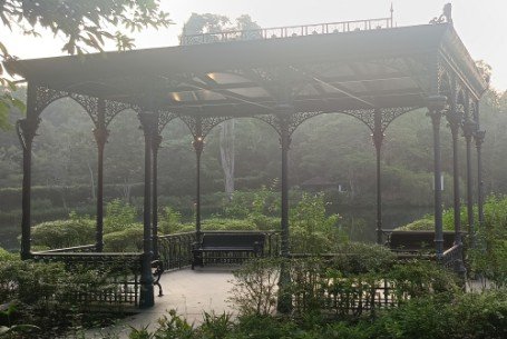 The Swan Lake Victorian Gazebo.