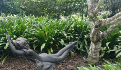 Lady on a Hammock by Unknown Sculptor.