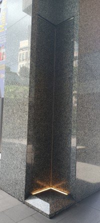 A Column Waterfall at The Heeren at 260 Orchard Rd.