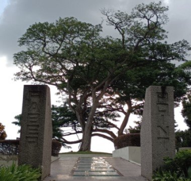 花柏顶立柱标志。