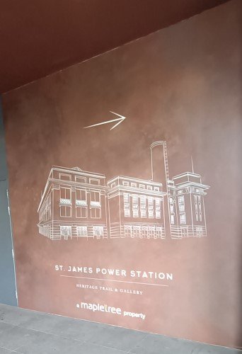 Signboard pointing in the Directions of ST JAMES POWER STATION.