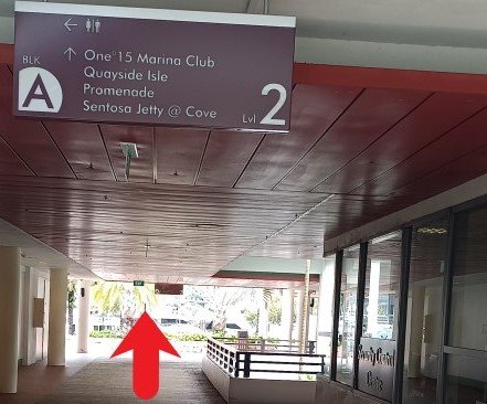 Walk straight down to the waterfront.