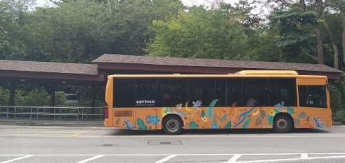 Palawan Beach bus stop.