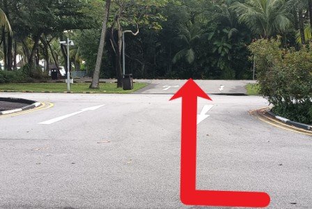 Turn right at the corner and walk to the side of the car park.