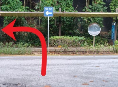 Cross the Tanjong Beach Walk , turn left and follow the sheltered walkway.