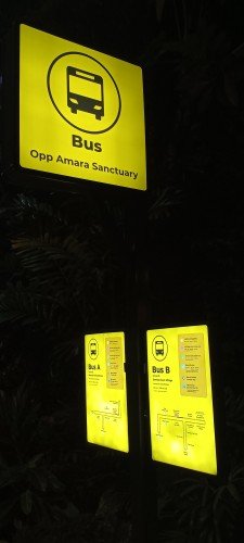 Take the Sentosa Bus B at the Opposite Amara Sanctuary Resort Sentosa bus stop to the Sentosa Cove Village.