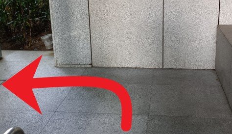  Turn left and continue walking.