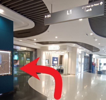 Turn left at #01-03 and go through the doors.