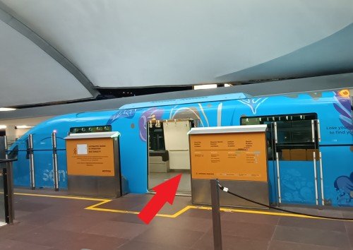 Board the Sentosa Express at Beach Station.