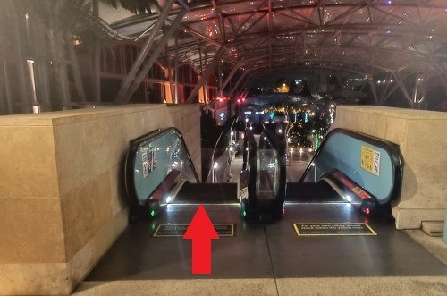 Take the escalator or elevator down to AVE8.