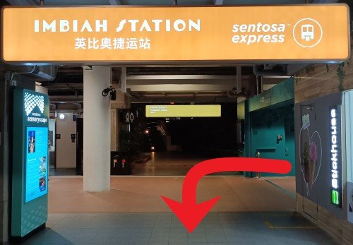 Get off and out of Sentosa Express Imbiah Station and crossover to the cable car Sentosa Line's Sensoryscape Station.