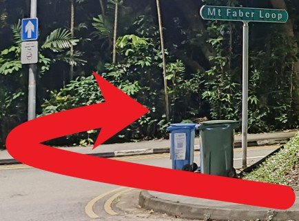 Cross the road, turn right and walk up Mt Faber Loop's pedestrian walkway.