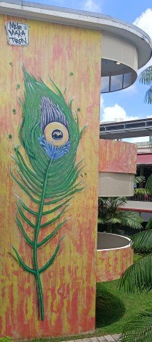 Peacock Feather mural at Tiong Bahru Market by Mike Makatron.