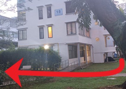 When you see Blk 1 on your left and Blk 18 across Tiong Bahru Rd, then turn right, cross to the other side of Tiong Bahru Rd and walk with Blk 18 side on your right..